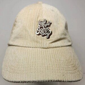 Weld Mfg Cap Beige Cotton Corduroy 1970s Waltons Adjustable Strap One Size